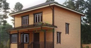 Двухэтажный дом из бруса в Дивногорске от Строй-Двн - строительство от 137358 руб.