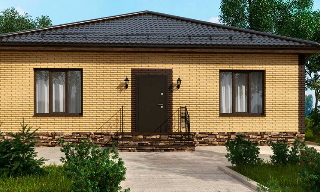 Проекты одноэтажных домов из кирпича | Строй-Двн - Дивногорск от 3699 рублей