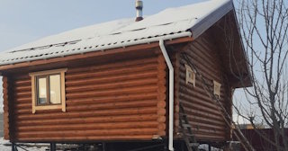 Баня из оцилиндрованного бревна под ключ в Дивногорске - от 137358 рублей